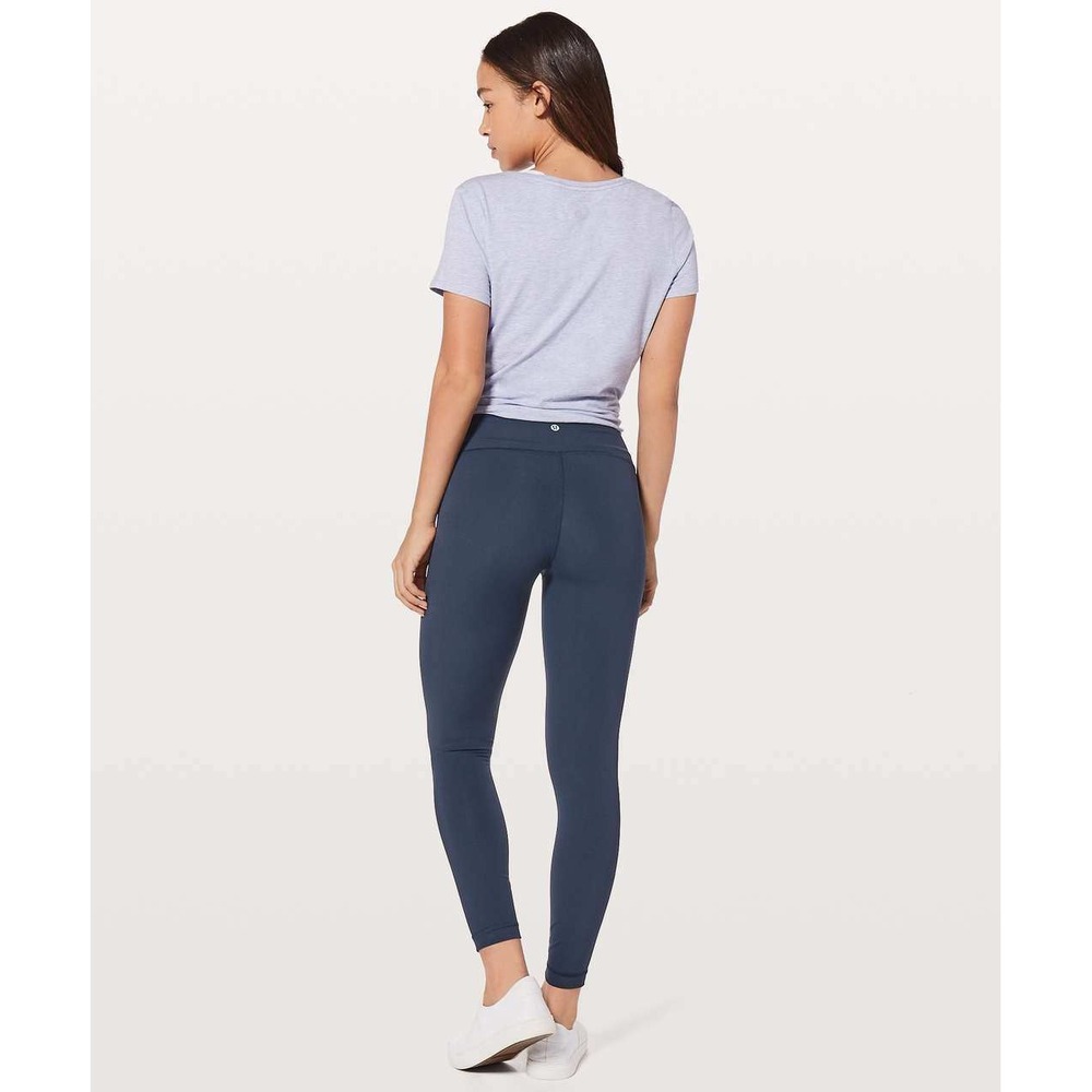 Lululemon Wunder Under Hi-Rise 7/8 Tight Womens 6 True Navy Luxtreme Leggings